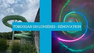 TOBOGGAN EN LUMIERES - R&eacute;novation, mise animations lumineuses et sonores d'un toboggan aquatique
