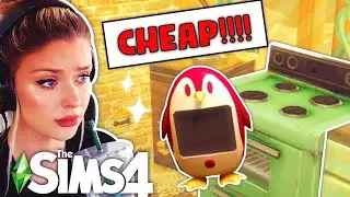 Using The CHEAP ITEMS ONLY To Build A House in The Sims 4 🤑CHEAPEST BUILD ITEMS CHALLENGE
