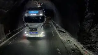 Не предсказуемый туннель Норвегии! Дорожная обстановка среди зимы!
