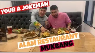 MUKBANG WITH YourAJokeMan | T-BONE STEAK + SHRIMPS + FRIES | ALAM RESTAURANT