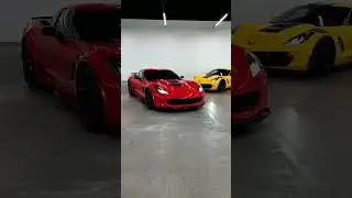 Red and yellow Car in showroom