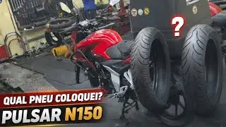 Troquei só o pneu DIANTEIRO da Pulsar N150… olha qual escolhi