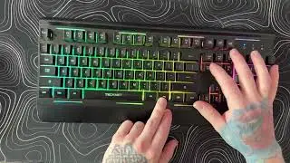 TECKNET Gaming Keyboard, 15-Zone RGB Illumination, IP32 Water Resistance, 25 Anti-ghosting Keys