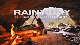 Cozy Cave &ndash; Rain, Fireplace & Thunderstorm Sounds for Instant Sleep on a Calm Rainy Night 🌧️🔥