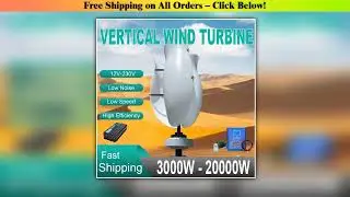 3000W Wind Turbine Power Generator 12V 24V 48V MPPT Charger 10000W Use for Output 220V 230V 240V