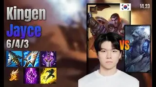 Kingen Top Jayce vs Volibear lol KR solo rank Full Game 14.23