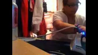 ASMR Ironing (steam and water bottle spraying )