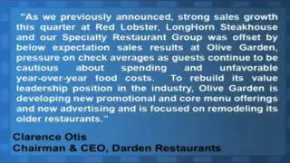 Darden Restaurant Cooks Up Mixed Estimates For Q2, Rose .4% Year-Over-Year