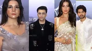 Karan Johar, Gioconda Vessichelli, Nora Fathehi, Arman Mallik at Manish Malhotra Mijwan RED CARPET