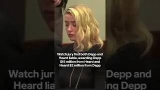 Jurors found both #JohnnyDepp and #AmberHeard liable for defamation #insidernews #shorts #deppvheard