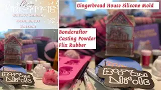 Пряничный домик @NicoleMold из литейной пудры @BondCraftor с резиновой игрушкой Flix внутри
