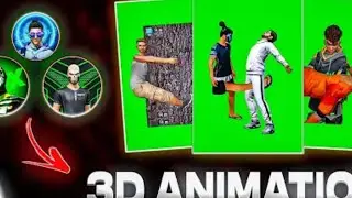 How to make  trending 3d green screen video in free fire character # viral