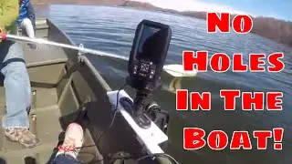 Installing CUSTOM fish finder mounts for Jon Boat!