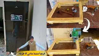 Convert Old Wood Into New Fridge Stand|Easy Making Fridge Stand |Wooden Refrigerator Stand idea#wood
