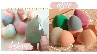 How to : clean makeup sponges/blender at home/clean makeup sponges hack / cheapest and easiest way /