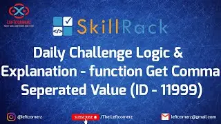function - get comma seperated value (09-05-2021) | skillrack daily challenge