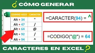 para que sirve la funci&oacute;n CARACTER y la funci&oacute;n CODIGO en Excel🤔