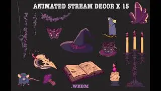 Animated decor for twitch / Stream : Witch Gothic Room