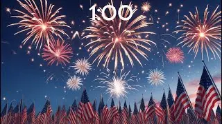 1 Minute Countdown Timer - Fourth of July Fireworks & Flags With Music (Patriotic)