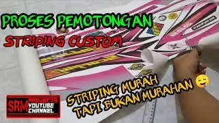 CARA CUTTING STRIPING CUSTOM MANUAL MENGGUNAKAN GUNTING KATER PISAU DAN PENGGARIS