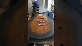 Staining a burst on a Les Paul Junior style guitar kit&hellip; LIVE! 😎