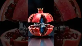 Pomegranate transform into a mecha warrior 🍑⚔️ #aitransformation #shorts #viral #trending #youtube