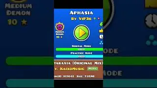 Geometry Dash Aphasia 100% By Vip3r (360.Medium Demon) telefonon 697 att #gd #hun #shorts #magyarok