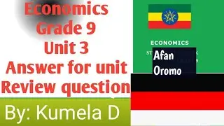 Economics Grade 9 Unit 3 Answer for Review Questuons