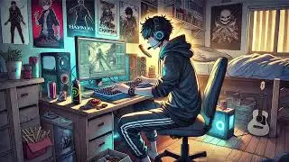 POV - Gaming Power Hour | Retro Pulsing Bass Synthwave Instrumental 1 Hour