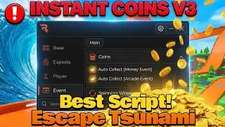 Escape Tsunami For Brainrots Script - INSTANT COINS V3, DUPE PET, GOD MOD, DUPE BRAINROT,