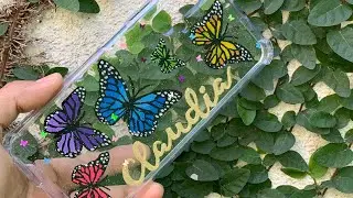 Como pintar funda de celular paso a paso con acabado resina /How to paint a cell phone case resin