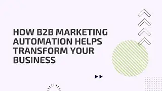 How B2B Marketing Automation Helps Transform Your Business