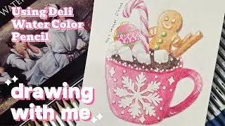 Drawing With Me : Cozy Winter Drinks - A Cup of Hot Choco With Lots of Cute Toppings !