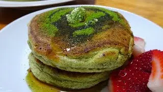 Green tea Fluffy Souffl&eacute; Pancake /Recipe - ふわふわ抹茶スフレパンケーキ　レシピ