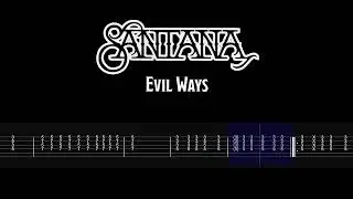 🎸 Evil Ways - Santana | Play Along Guitar Tab with Original Recording 🎶