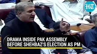 High drama in Pak Assembly; Imran's PTI boycotts election of new PM, stages walkout