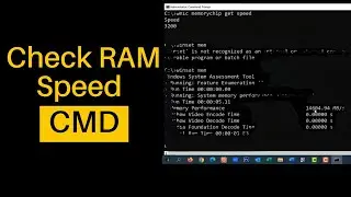 How to Check RAM Speed Windows 11 cmd