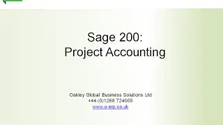 Sage 200 Project Accounting
