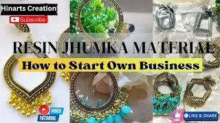 How to start a resin jewelry Bussiness 😍😃||Resin Jhumka Raw Material 🧿😯||Oxidised Earrings Showcase💫