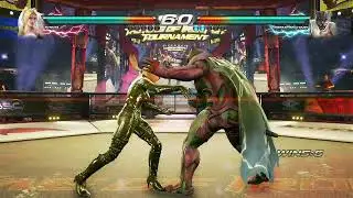 Tekken 7 Nina(Black Leather Suit) Vs Armor King