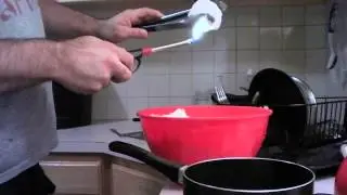 Fake Snow is plastic debunked.  Snowballs melt to water.  Myth Snowballs Don't melt by torch