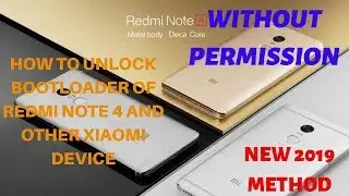 How to unlock bootloader of redmi note 4 without permission in hindi