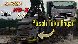 truk Canter super HD-X 6.6 muat pasir Komboran Merapi