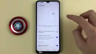 How to swipe down with 3 fingers to take a screenshot on Vivo Y21 Android 12