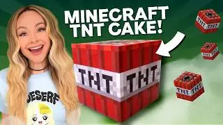 Я испекла самый аккуратный торт в стиле Minecraft (КОТОРЫЙ ДЫМИТСЯ!)