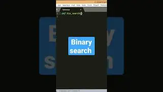 Binary Search in Python  #shorts  #python #coding