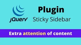 Fixed or Sticky Sidebar In HTML & CSS - JQuery Tutorial