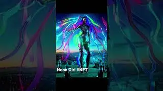 Neon girl NFT #nft #ai #artificialintelligence #technology #blockchain #art #art
