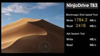 Portable SSD speed test(NinjaDrive TB3/Samsung X5/Samsung T5)