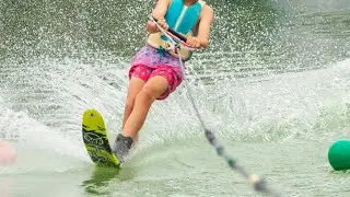 Water skiing at Coble ski school
